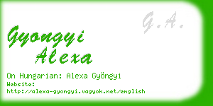 gyongyi alexa business card